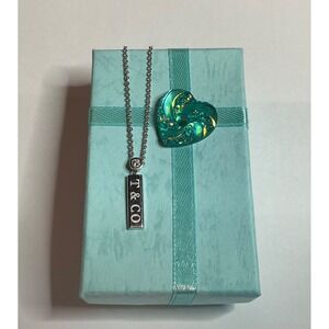 Tiffany & Co. 18K white gold bar 16" necklace featuring Engraved LOGO  "T & CO"